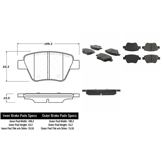 Pastillas Freno Volkswagen Bora 2005-2011 Trasero