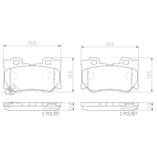 Pastillas Freno Infiniti M56 2011-2019 Trasero