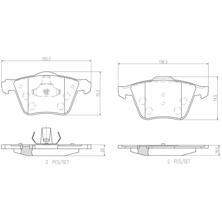 Pastillas Freno Ford S-Max 2006-2015 Delantero 2