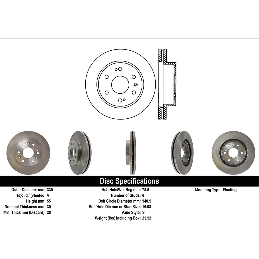 Disco Freno Cadillac Escalade 2015-2020 Delantero 2