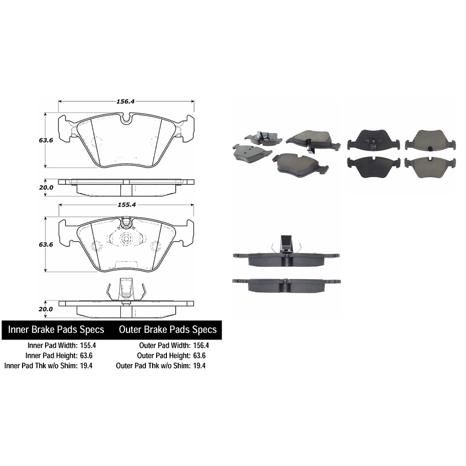 Pastillas Freno BMW X3 25si 2004-2010 Delantero 2