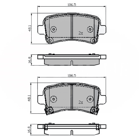 Pastillas Freno Chevrolet Malibu 2013-2015 Trasero