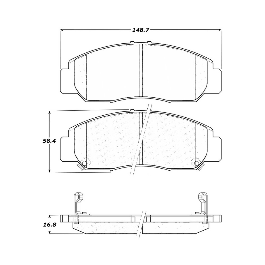 Pastillas Freno Acura CSX 2006-2011 Delantero 2