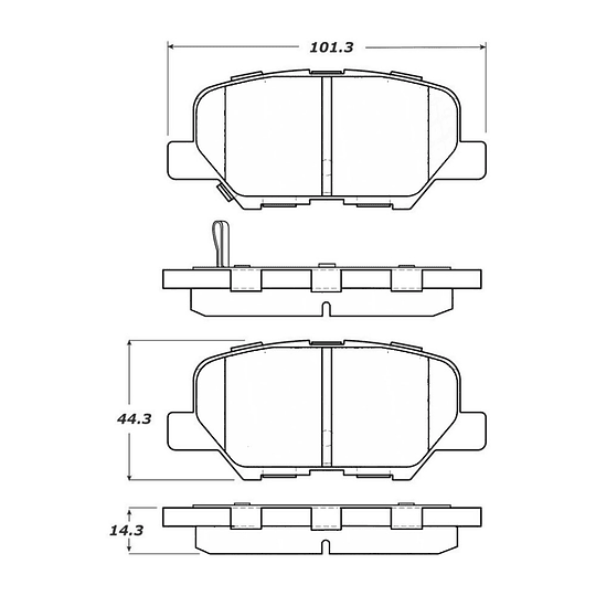 Pastillas Freno Mazda 6 2012-2016 Trasero