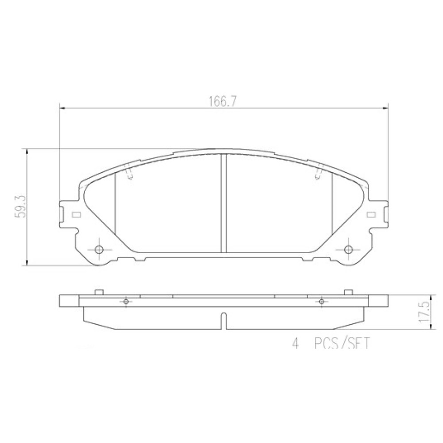 Pastillas Freno Toyota Sienna 2011-2020 Delantero 2