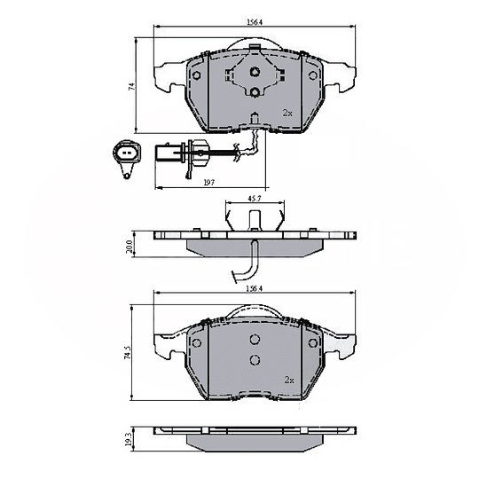 Pastillas Freno Volkswagen Sharan 1995-2010 Delantero