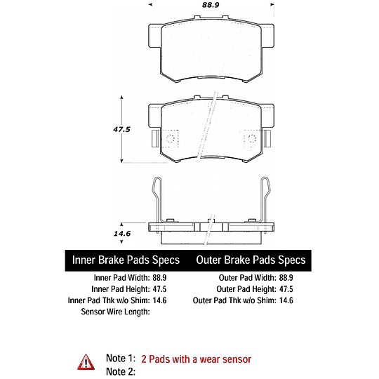 Pastillas Freno Honda CR-Z 2010-2016 Trasero