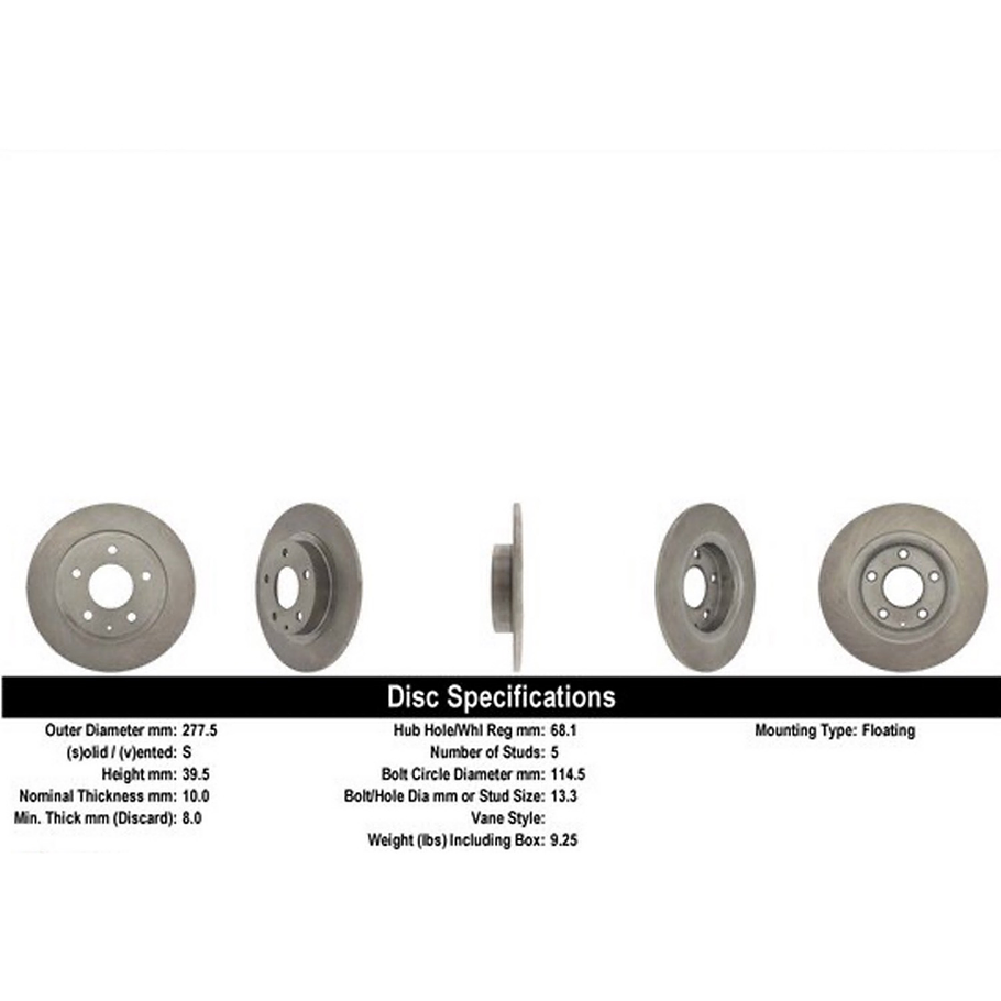 Disco Freno Mazda 323 1989-1994 Trasero 2