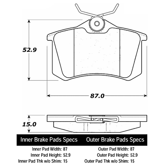 Pastillas Freno Seat Toledo 1991-1999 Trasero