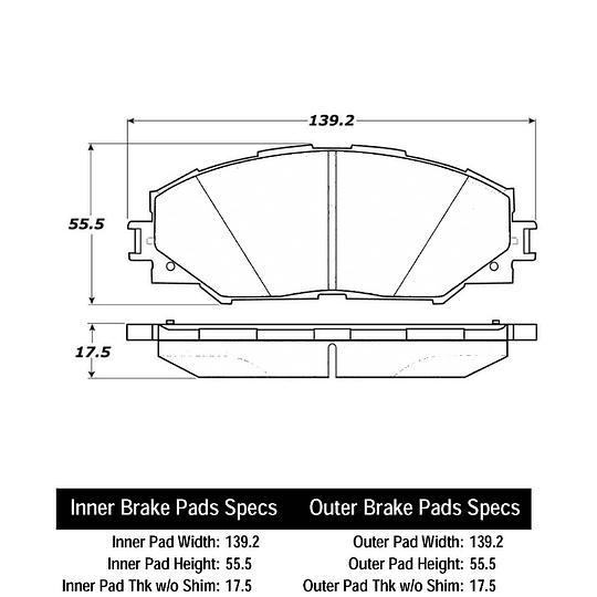 Pastillas Freno Lexus HS250h 2009-2018 Delantero