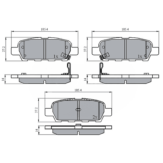 Pastillas Freno Nissan X-Trail 2001-2007 Trasero