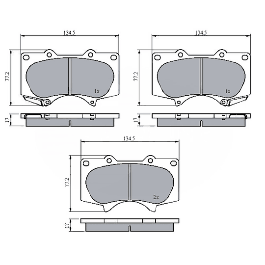 Pastillas Freno Toyota Land Cruiser Prado 2010-2023 Delanter