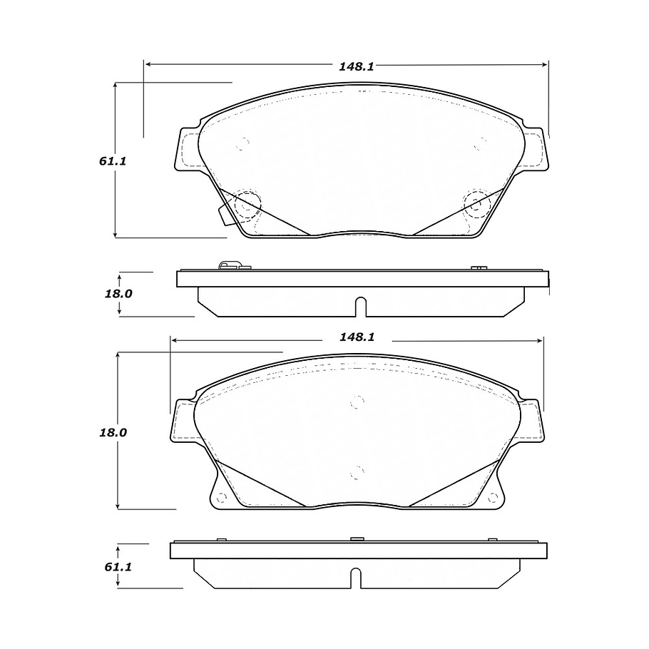 Pastillas Freno Opel Ampera 2010-2015 Delantero 2