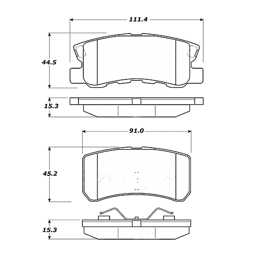 Pastillas Freno Citroën C-Crosser 2007-2012 Trasero