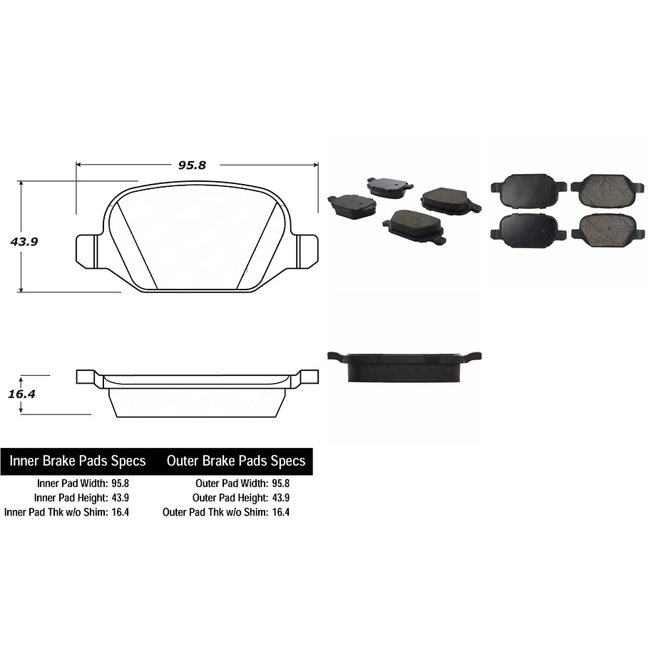 Pastillas Freno Alfa Romeo GT 2003-2010 Trasero 2