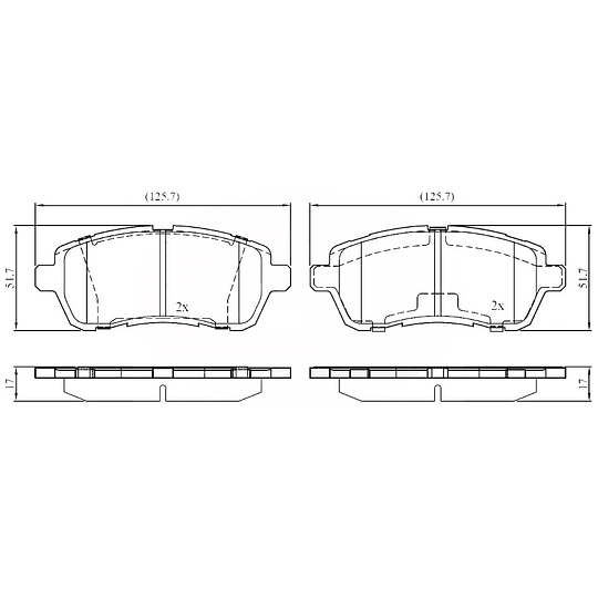 Pastillas Freno Daihatsu Sirion 2011-2018 Delantero