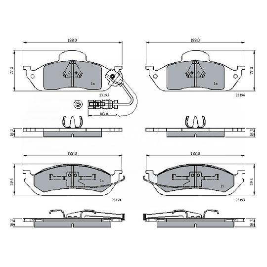 Pastillas Freno Mercedes Benz ML320 1998-2005 Delantero