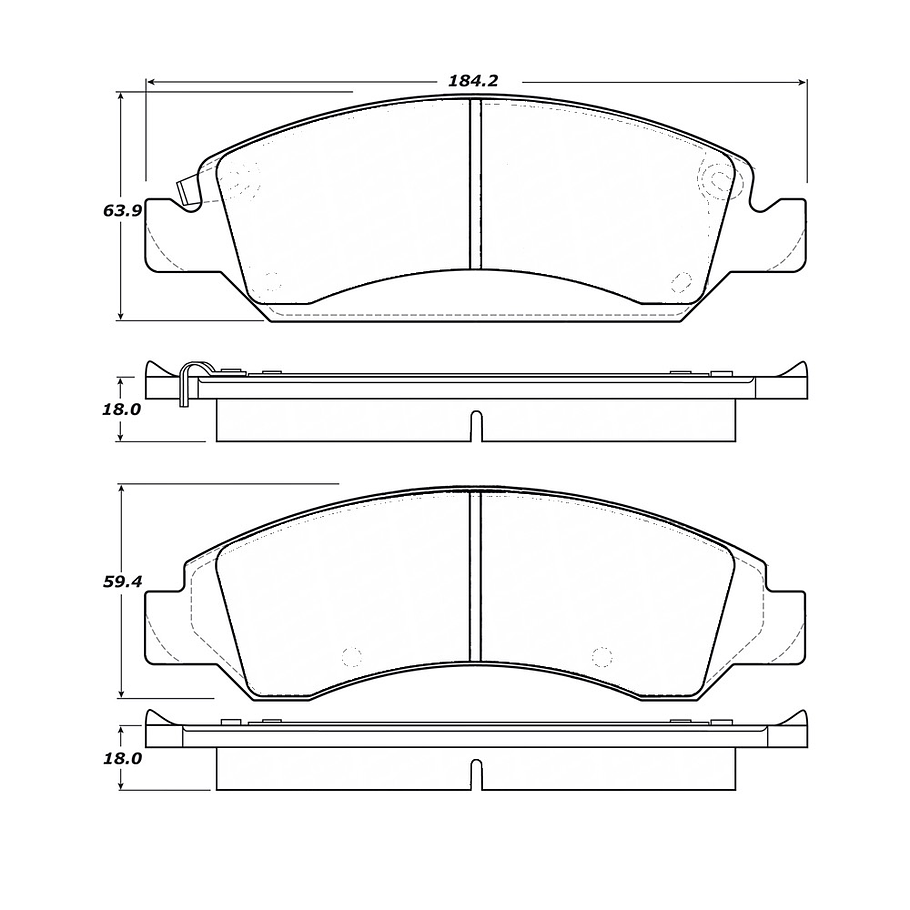 Pastillas Freno Chevrolet Silverado 1999-2007 Delantero 2