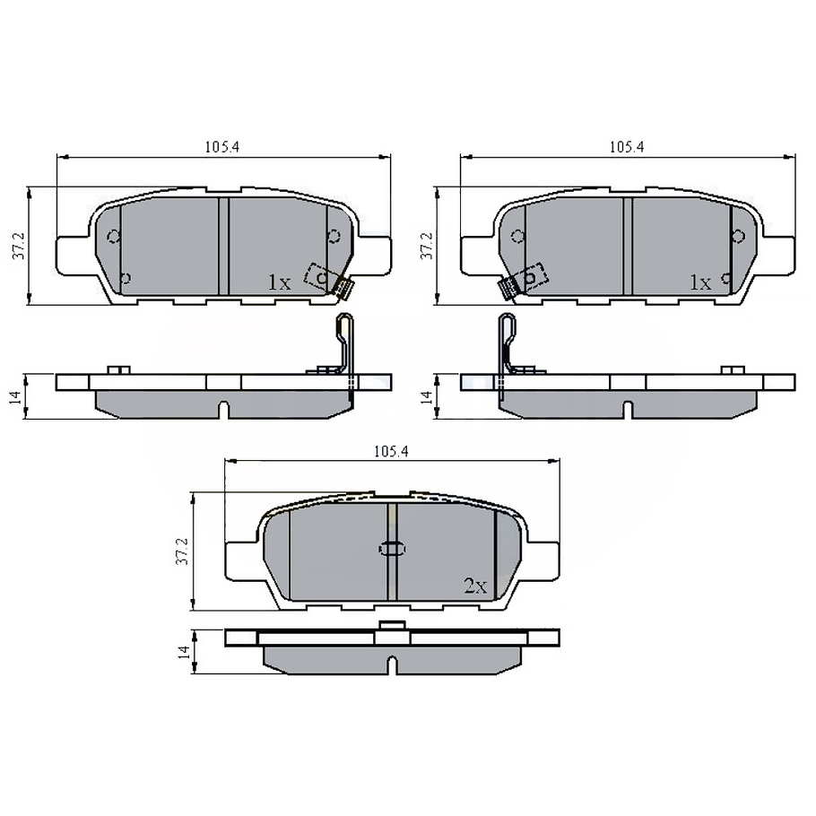 Pastillas Freno Nissan Quest 2011-2017 Trasero 2