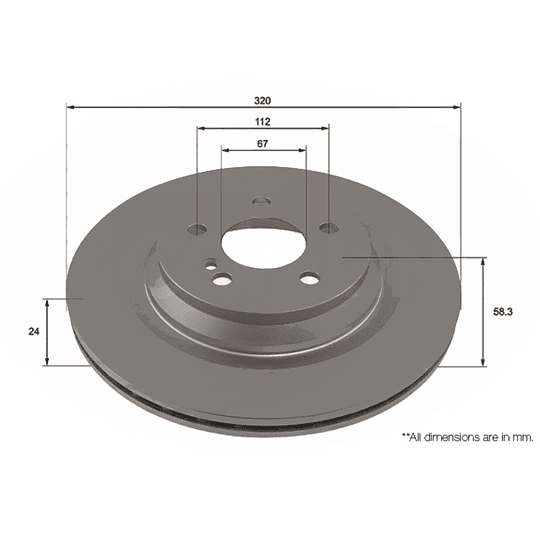 Disco Freno Mercedes Benz SL550 2001-2011 Trasero