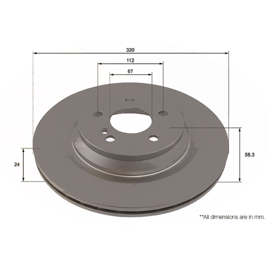 Disco Freno Mercedes Benz SL550 2001-2011 Trasero 2