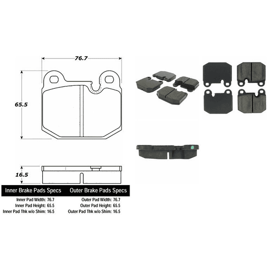 Pastillas Freno Lotus Espirit S1 1975-1978 Delantero