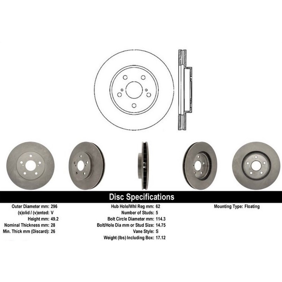 Disco Freno Lexus ES300 2002-2003 Delantero 2