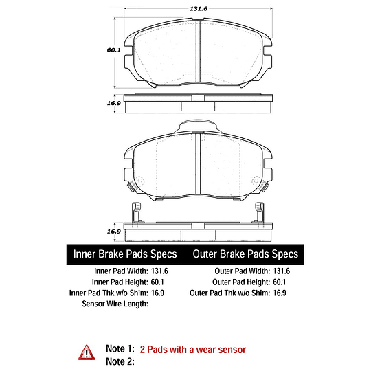 Pastillas Freno SAAB 9-5 2010-2012 Delantero