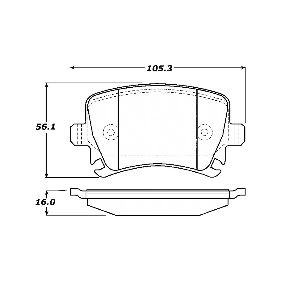 Pastillas Freno Volkswagen Golf Variant 2003-2010 Trasero 2