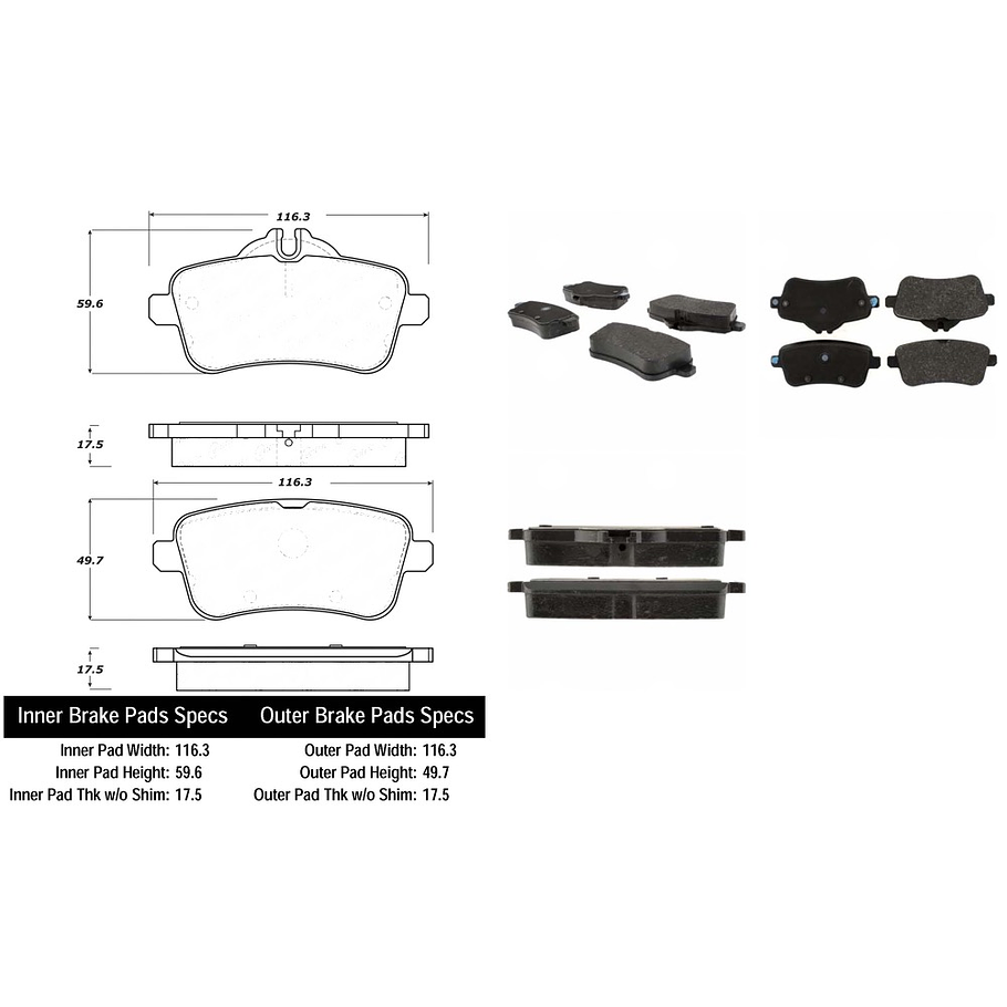 Pastillas Freno Mercedes Benz GLE63 AMG S 2012-2019 Delanter 2