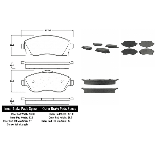 Pastillas Freno Chevrolet Corsa (Argentina) 1994-2017 Delant