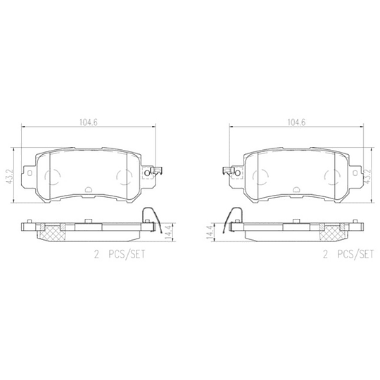 Pastillas Freno Mazda CX-5 2012-2017 Trasero