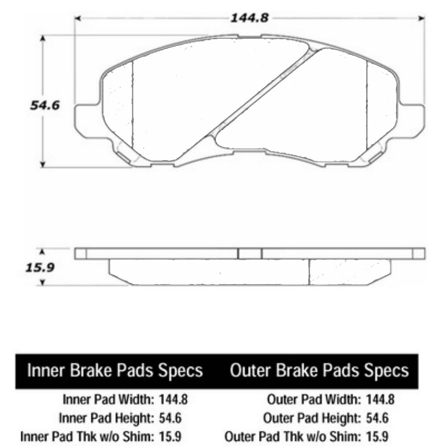 Pastillas Freno Mitsubishi Eclipse 2006-2012 Delantero 2