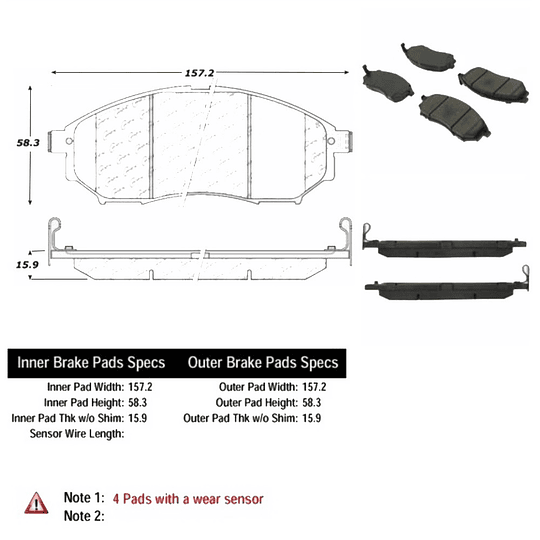 Pastillas Freno Infiniti M37 2011-2019 Delantero