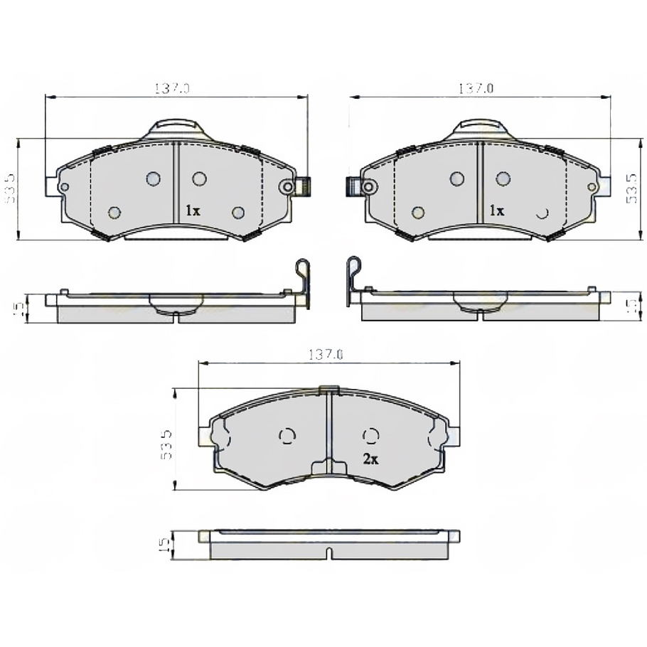 Pastillas Freno Nissan 240SX 1994-1998 Delantero 2