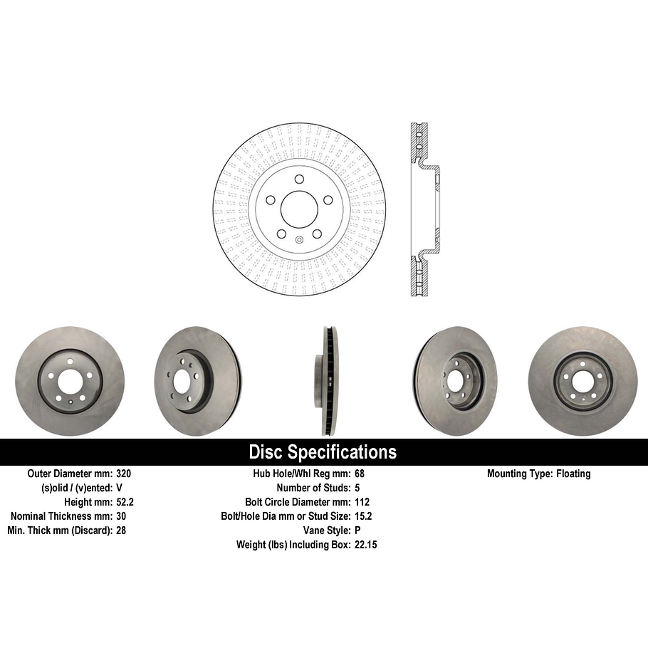 Disco Freno Audi ALLROAD 2012-2018 Delantero 2