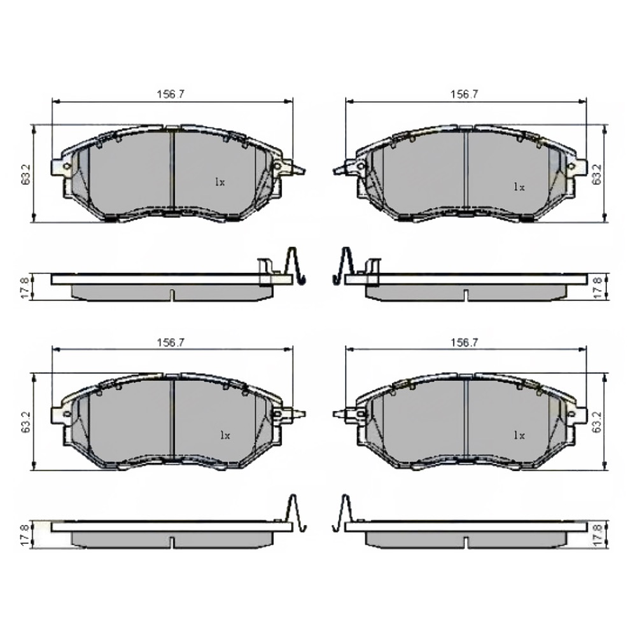 Pastillas Freno Subaru Tribeca 2006-2014 Delantero 2