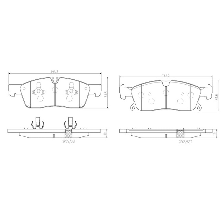 Pastillas Freno Mercedes Benz ML250 CDI 2011-2019 Delantero 2