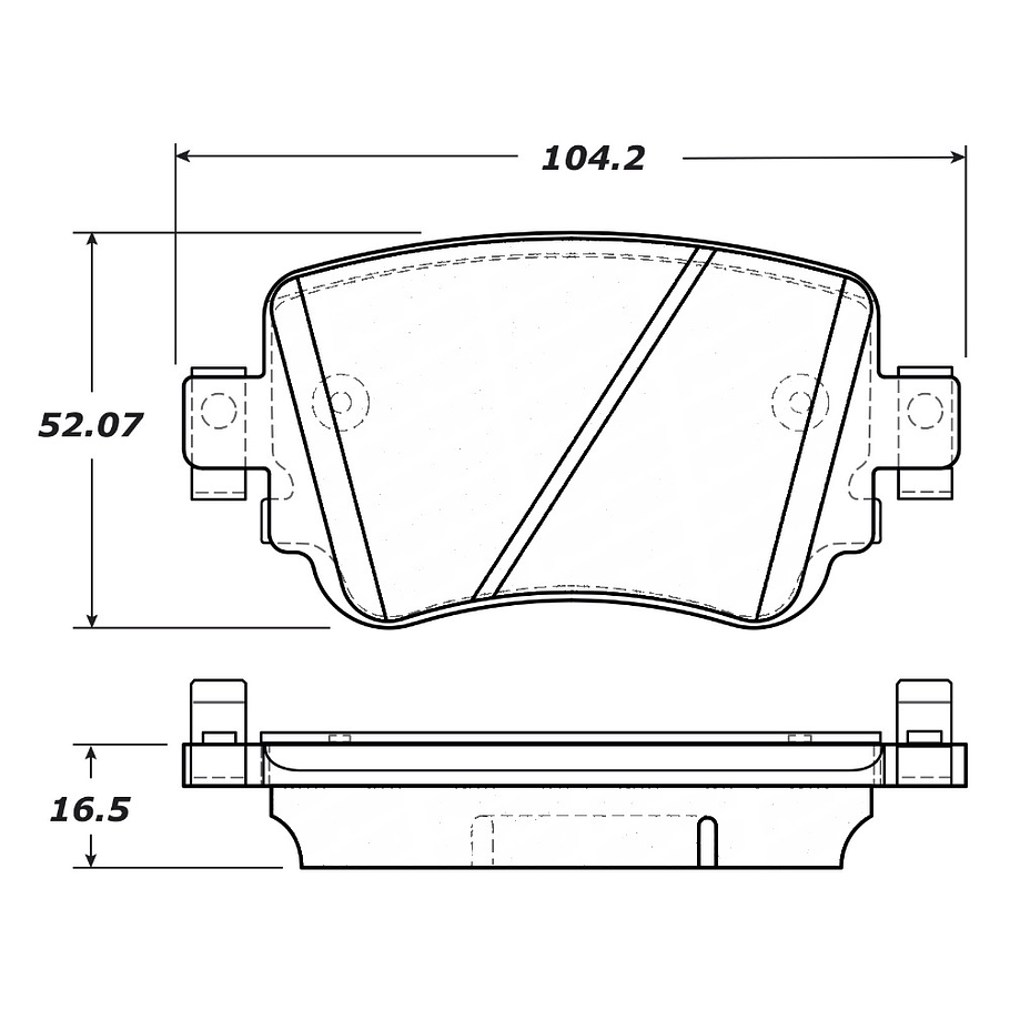 Pastillas Freno Volkswagen Caddy 2003-2015 Trasero 2