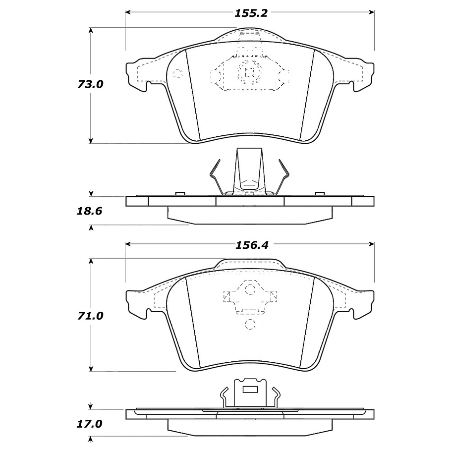 Pastillas Freno Ford Focus 2004-2011 Delantero 2