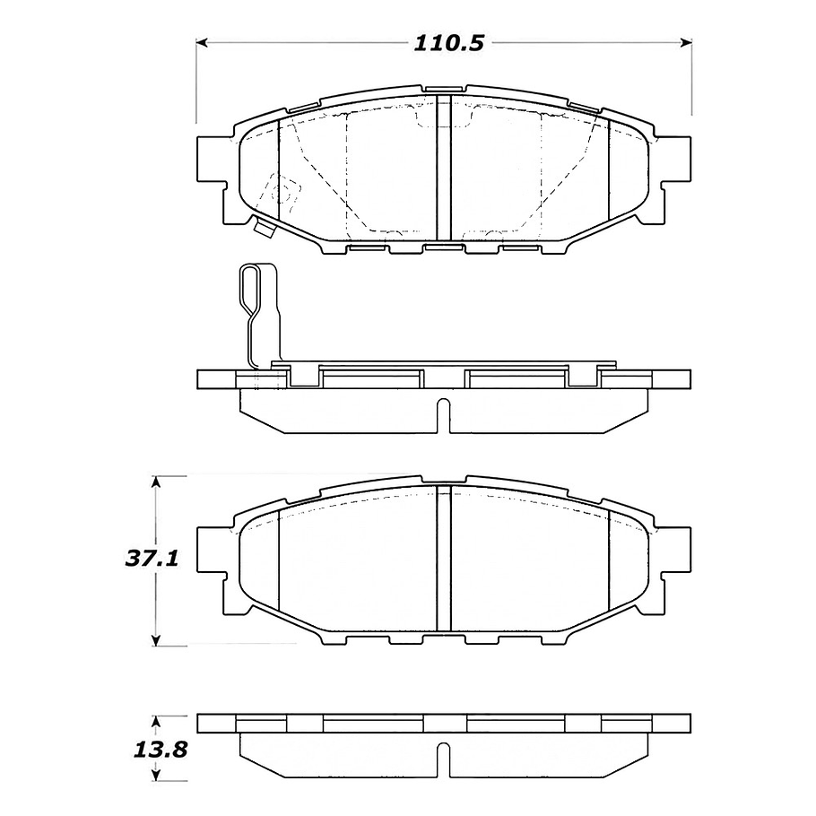 Pastillas Freno Toyota GT 86 2012-2021 Trasero 2