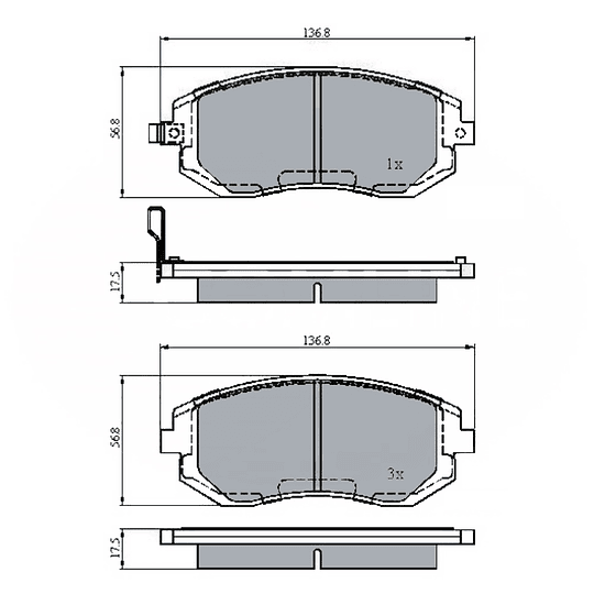 Pastillas Freno Subaru XV 2012-2017 Delantero