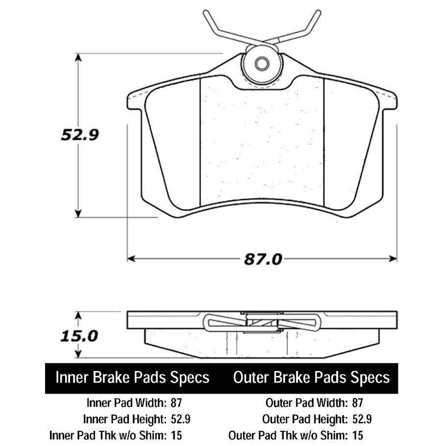 Pastillas Freno Seat Cordoba Vario 1993-2002 Trasero 2