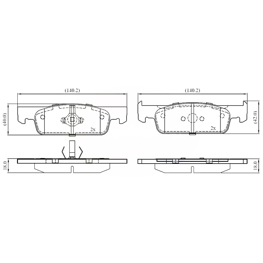 Pastillas Freno Renault Sandero Stepway 2012-2023 Delantero 2