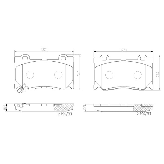 Pastillas Freno Infiniti Q60 2014-2015 Delantero