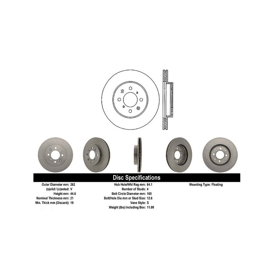 Disco Freno Honda Civic 1991-1995 Delantero 2