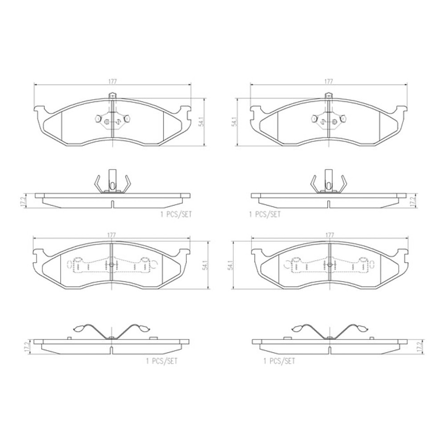 Pastillas Freno Jeep Wrangler 1997-2006 Trasero 2