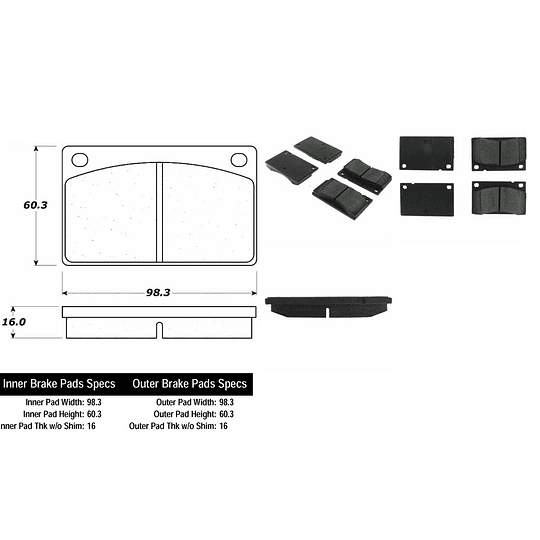 Pastillas Freno Volvo 262 1974-1993 Delantero