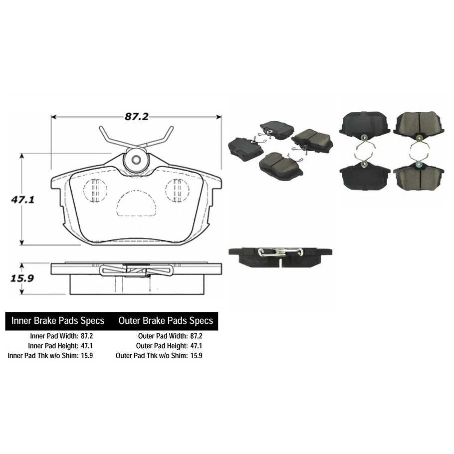 Pastillas Freno Mitsubishi Space Star 1998-2005 Trasero 2