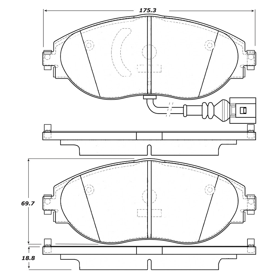 Pastillas Freno Audi A3 Quattro 2020-2023 Delantero 2